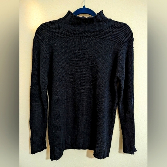 VINTAGE LAUREN RALPH LAUREN ANCHOR ⚓ THICK NAVY NAUTICAL SWEATER P - Picture 1 of 5